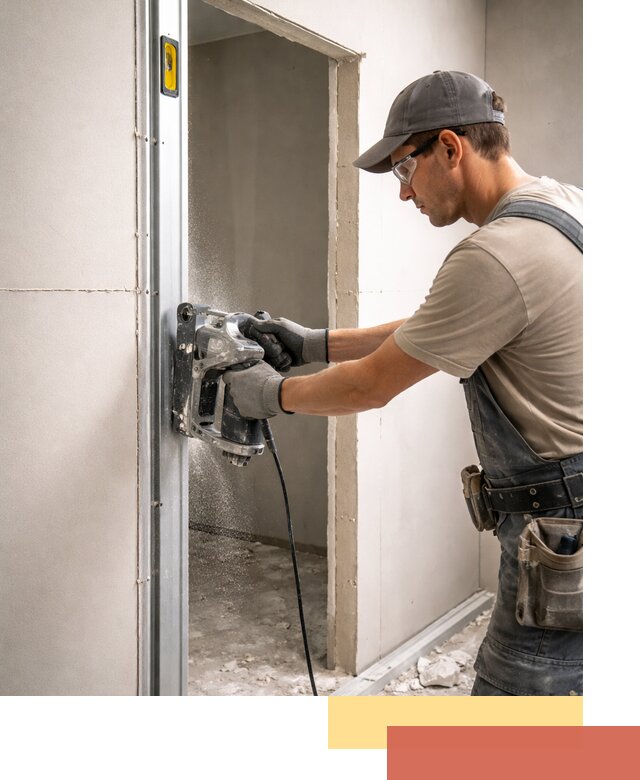 Устройство дверного проема в перегородке в Балахне