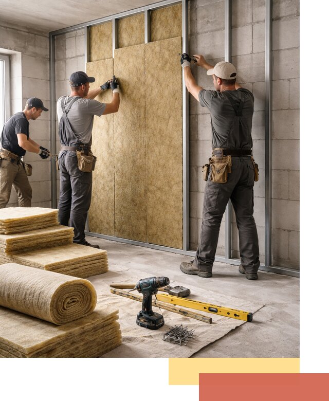 Шумоизоляция перегородок из блоков в Балахне — монтаж и защита шумоизоляцией