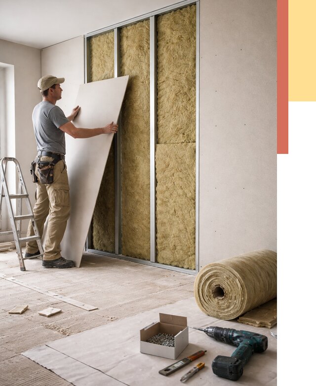 Перегородка из гипсокартона с шумоизоляцией в Балахне от 3260 руб. | ОТДЕЛОЧНИК-Блх