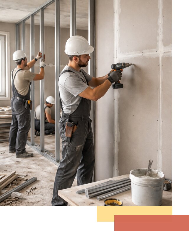 Перегородки из огнестойкого гипсокартона в Балахне под ключ