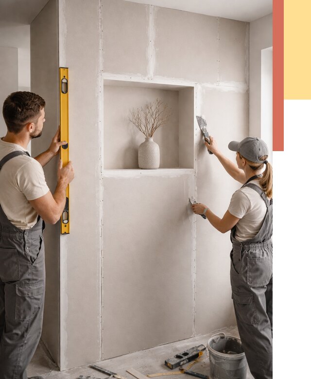 Перегородка из гипсокартона с нишей в Балахне от 3396 руб. под ключ | ОТДЕЛОЧНИК-Блх