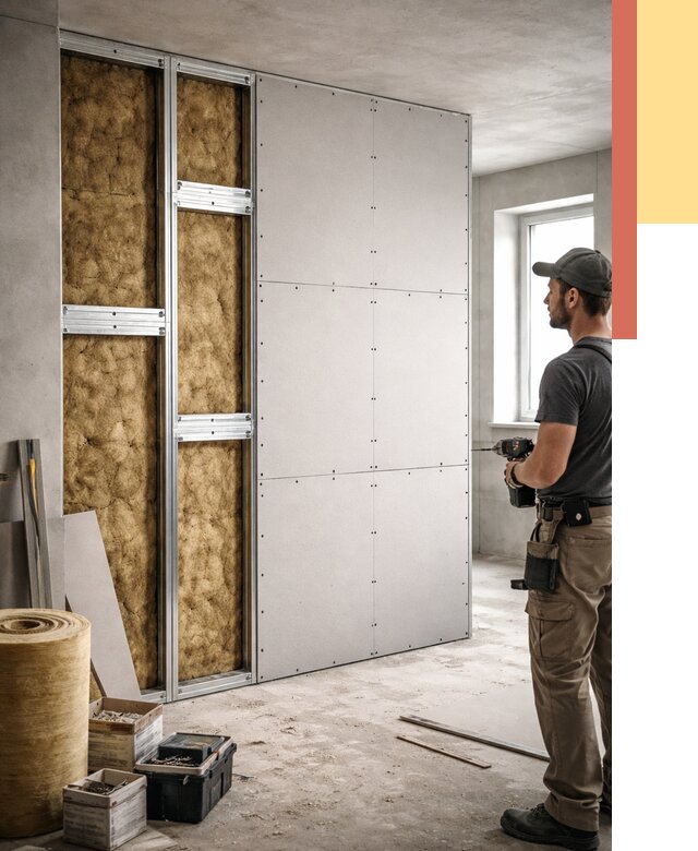 Усиленная перегородка под навеску в Балахне от 13373 руб. — монтаж под ключ | ОТДЕЛОЧНИК-Блх