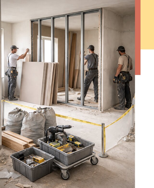 Перенос гипсокартонной перегородки в Балахне под ключ от 4702 руб. | Демонтаж и монтаж – ОТДЕЛОЧНИК-Блх