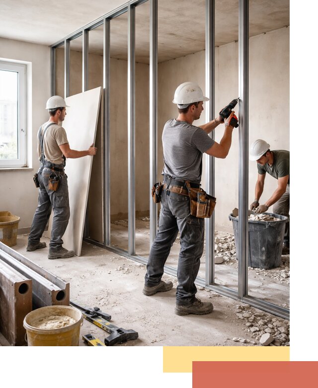 Перенос гипсокартонной перегородки в Балахне профессионально и быстро