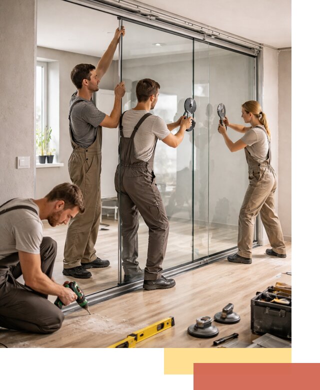 Изготовление стеклянных перегородок на заказ в Балахне