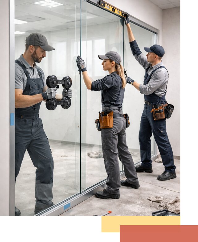 Профессиональный монтаж стеклянных перегородок в Балахне