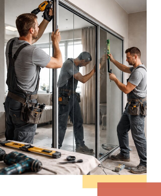 Каркасные стеклянные перегородки под ключ в Балахне