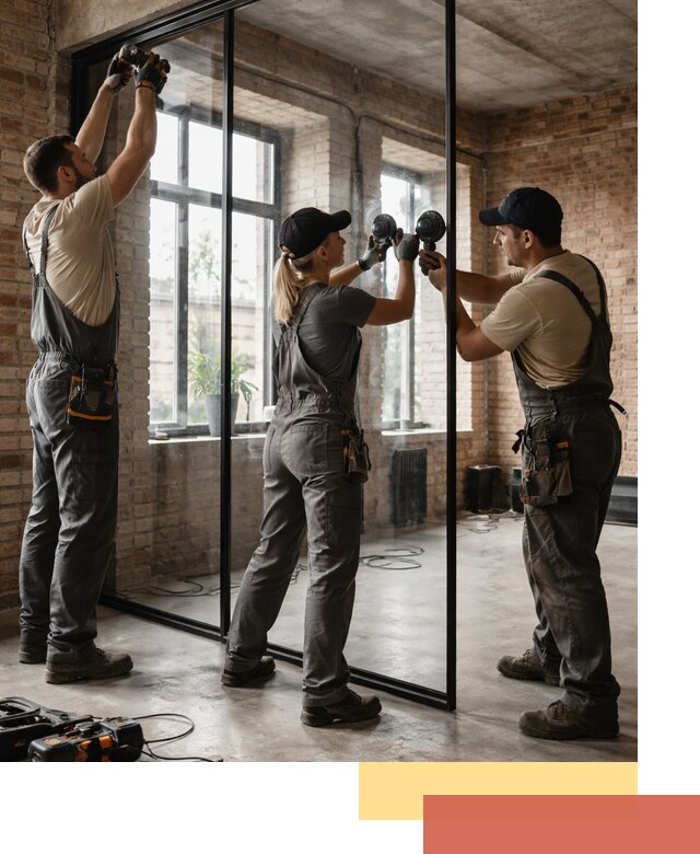 Стеклянные перегородки лофт — изготовление и монтаж в Балахне