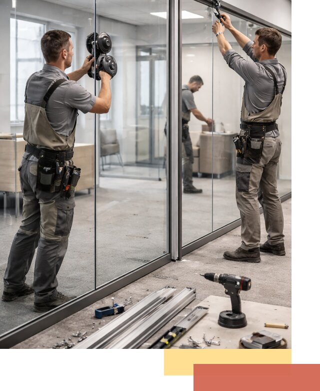 Стеклянные офисные перегородки под ключ в Балахне