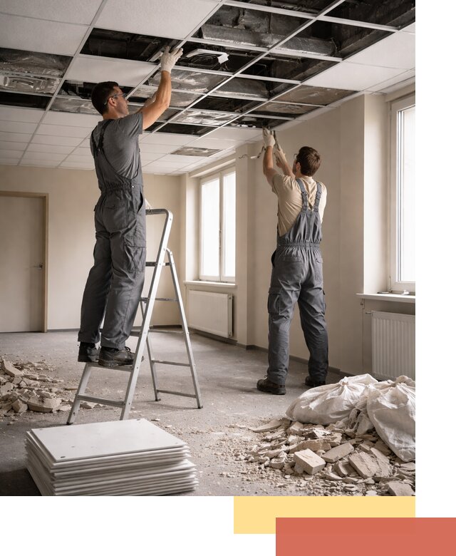 Демонтаж потолков Армстронг профессионально в Балахне