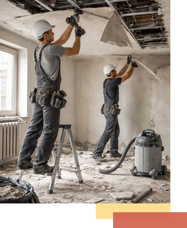 Демонтаж гипсокартонного потолка в Балахне быстро и аккуратно