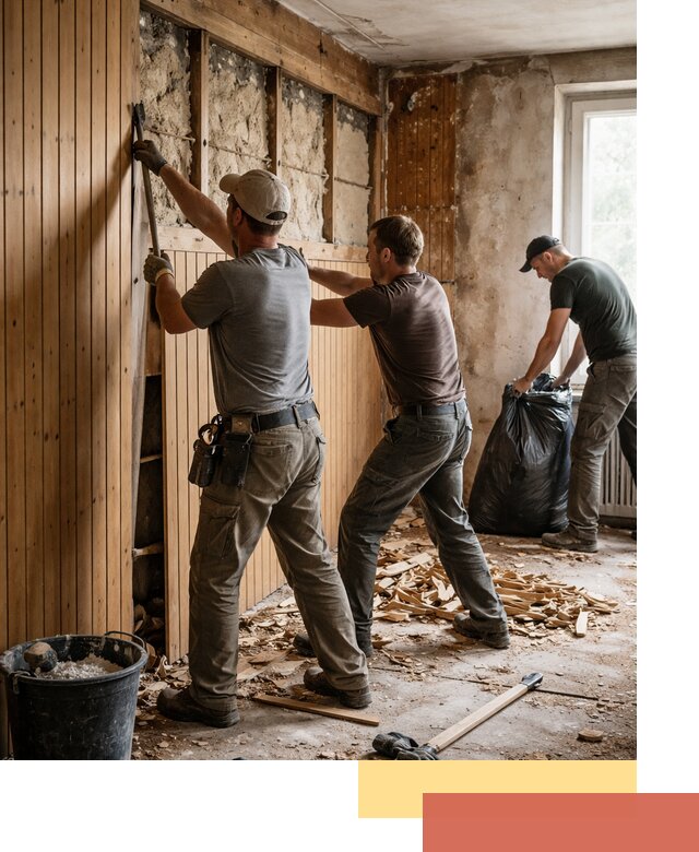 Демонтаж вагонки и вывоз материалов в Балахне