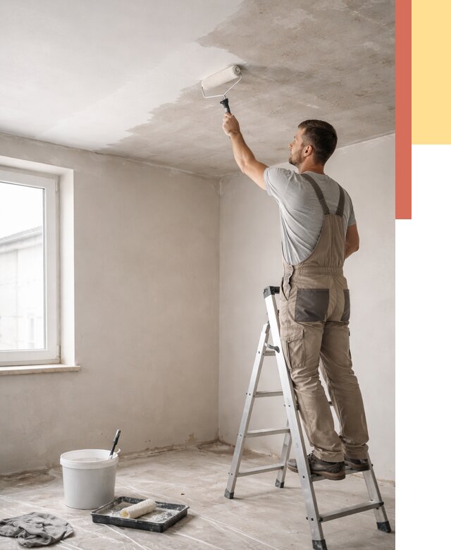 Грунтовка потолка в Балахне от 2612 руб. — быстро и недорого | ОТДЕЛОЧНИК-Блх