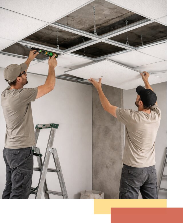 Монтаж потолка Армстронг под ключ в Балахне