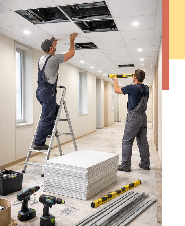 Ремонт потолка Армстронг в Балахне от 4702 руб. — быстро и недорого | ОТДЕЛОЧНИК-Блх