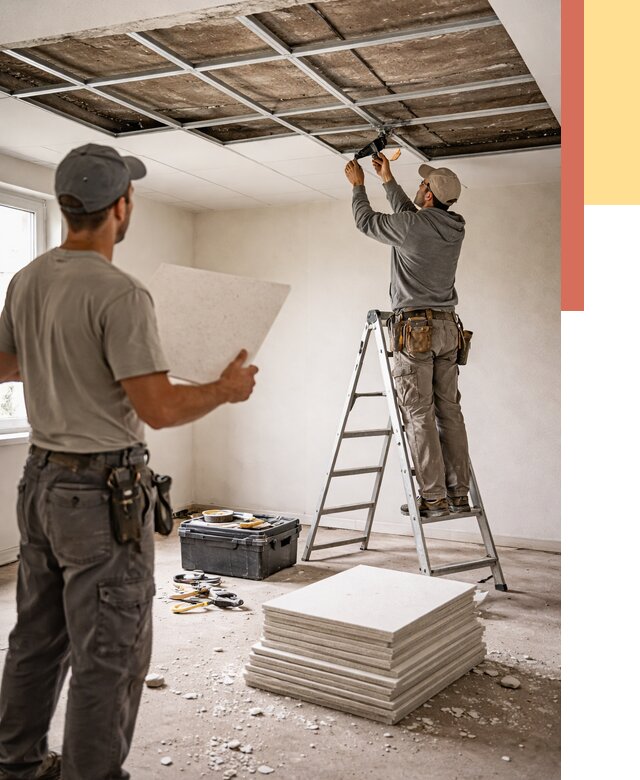Замена плит подвесного потолка в Балахне от 1828 руб. быстро и недорого | ОТДЕЛОЧНИК-Блх