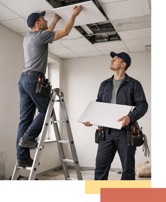 Обслуживание подвесного потолка в Балахне — ремонт и чистка