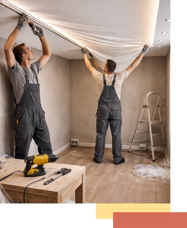 Монтаж натяжного потолка с подсветкой в Балахне цена и сроки