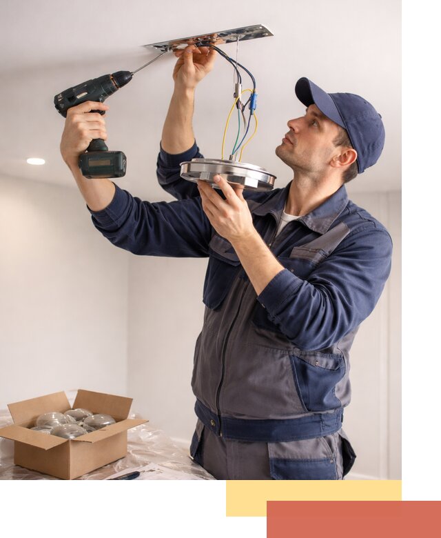 Установка люстры в натяжной потолок в Балахне