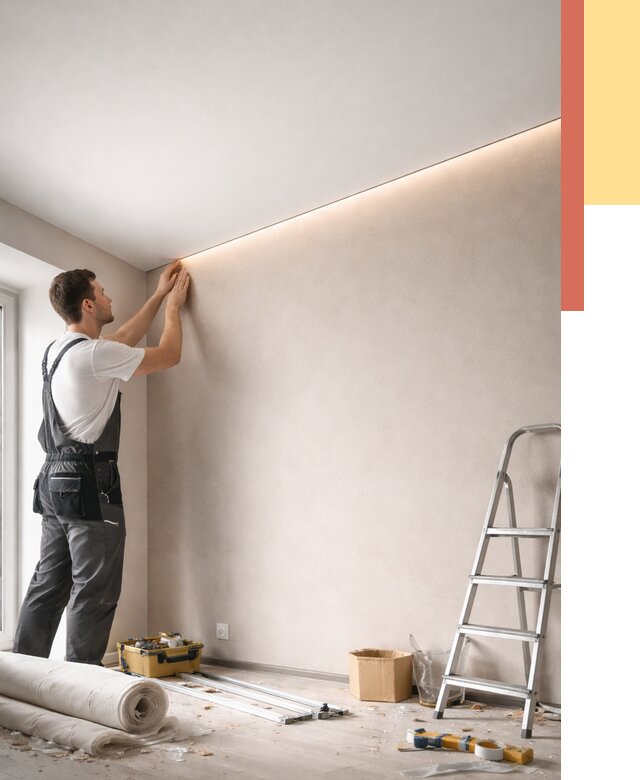 Теневые натяжные потолки в Балахне от 8567 руб. под ключ | ОТДЕЛОЧНИК-Блх