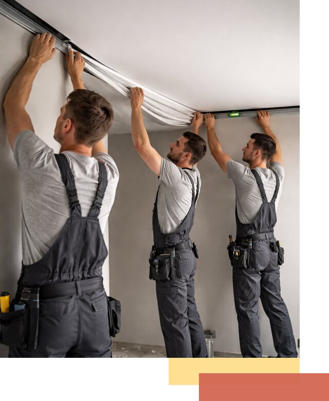 Теневые натяжные потолки в Балахне: монтаж и отделка быстро и качественно