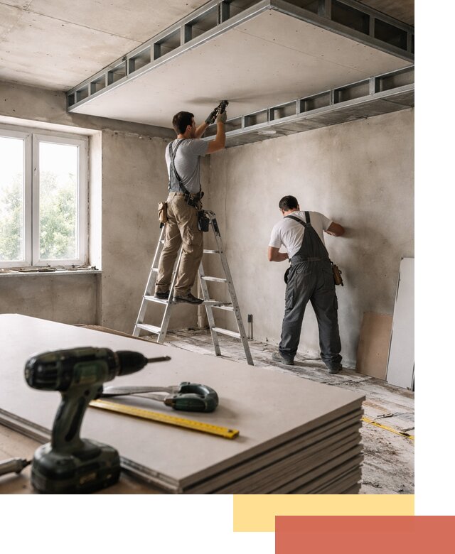 Двухуровневый потолок из гипсокартона в Балахне