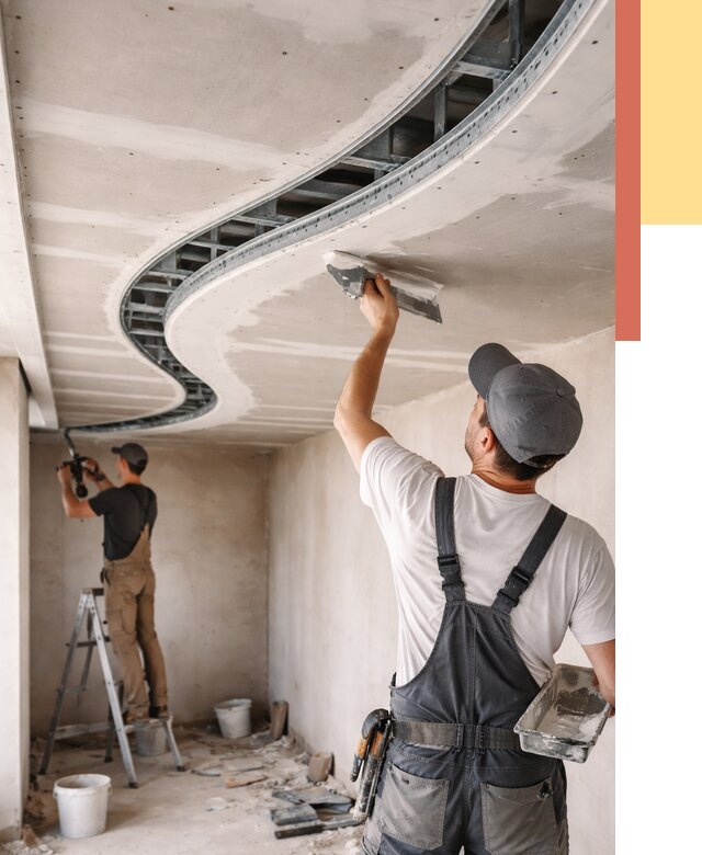 Криволинейный потолок из гипсокартона в Балахне от 2194 руб./м2 | ОТДЕЛОЧНИК-Блх