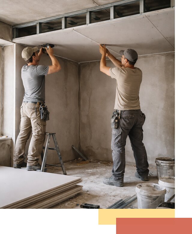 Короб из гипсокартона на потолке под ключ в Балахне