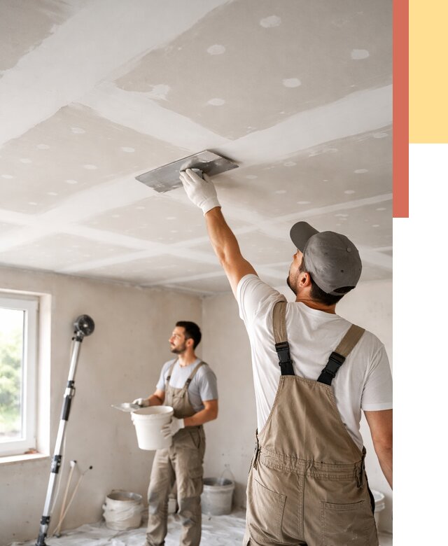 Шпаклевка потолка из гипсокартона в Балахне от 3343 руб./м2 — услуги под ключ | ОТДЕЛОЧНИК-Блх