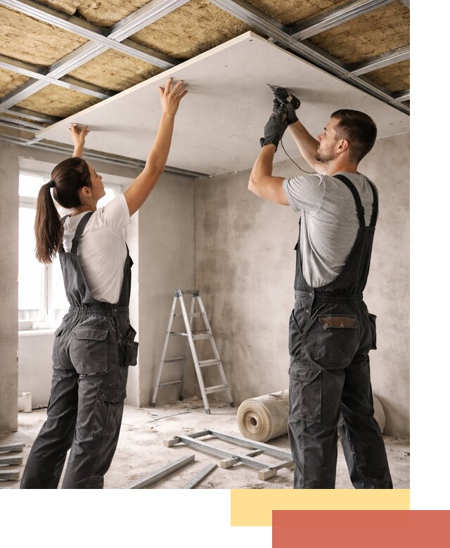 Звукоизоляция потолка из ГКЛ в Балахне профессионально и надежно