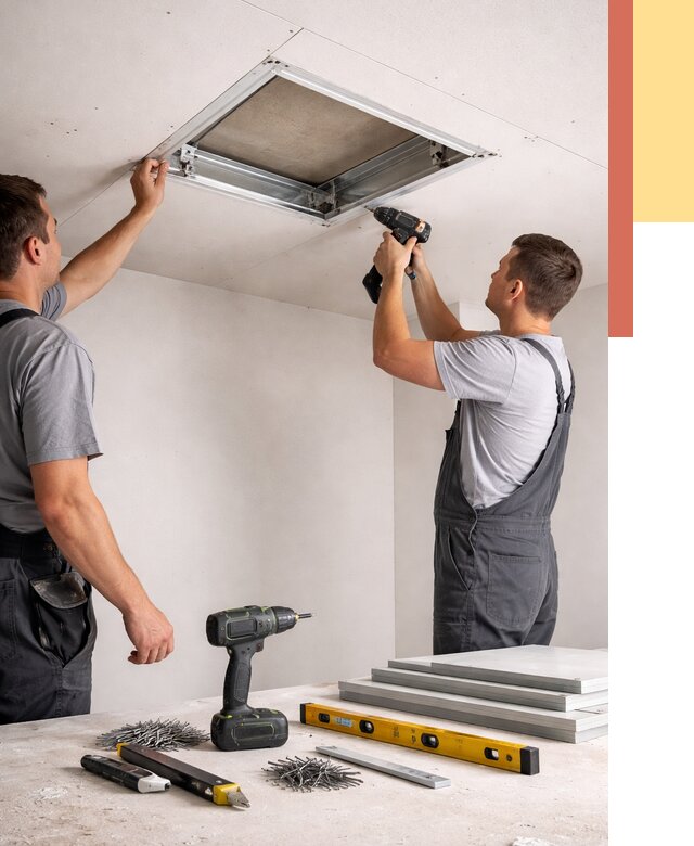 Установка люка в потолок ГКЛ в Балахне от 2612 руб. под ключ | ОТДЕЛОЧНИК-Блх