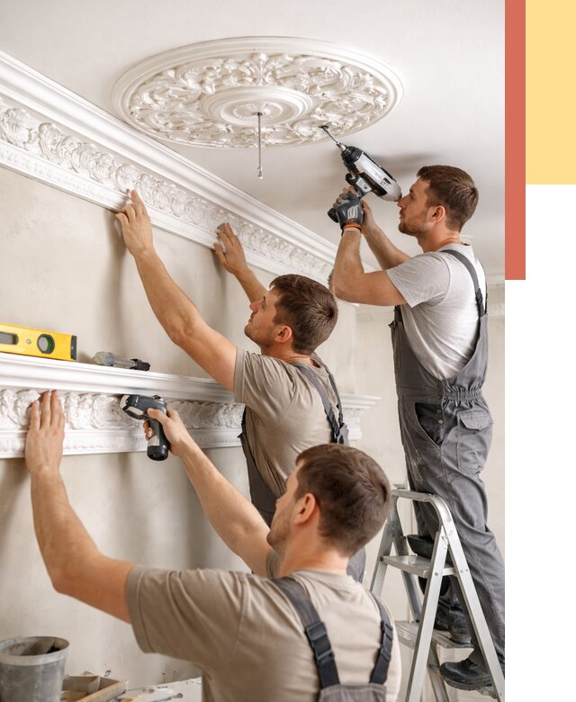 Монтаж лепнины на потолок в Балахне от 3343 руб. быстро и недорого | ОТДЕЛОЧНИК-Блх