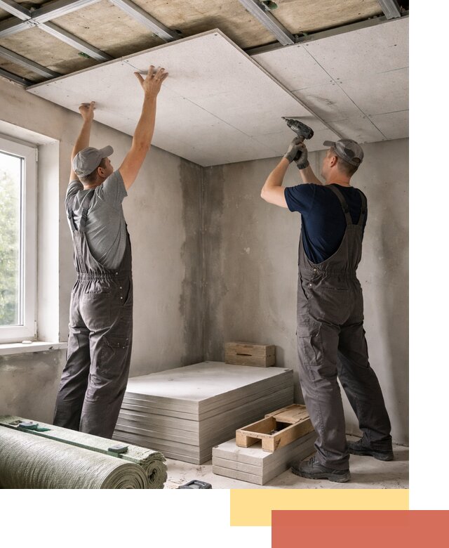 Шумоизоляция потолка панелями ЗИПС в Балахне